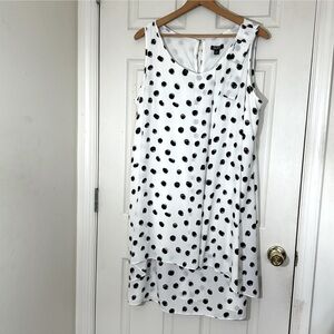 SLNY size 16 Polka Dot Sleeveless Dress